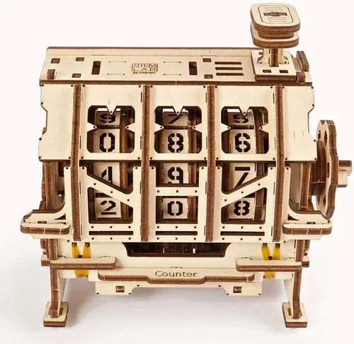 Miniatura 2 de UGEARS STEM Lab Math Series - Rompecabezas 3D educativos e ingeniería únicos con aplicación (contador)