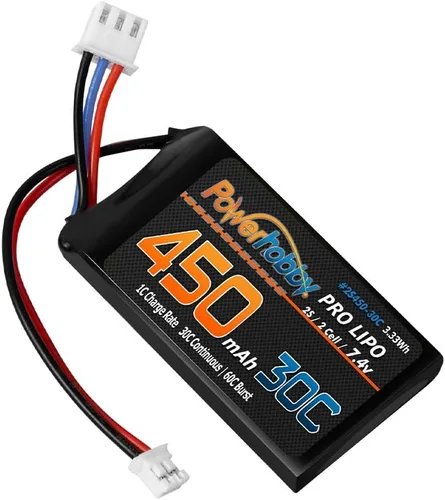 Miniatura 4 de Powerhobby 2s 450mah 30C Lipo Batería (paquete de 2) : Axial SCX24