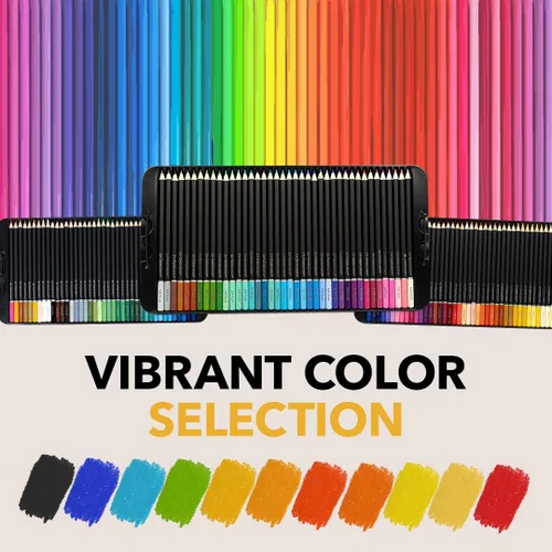 Miniatura 2 de Castle Art Supplies - Juego de lápices de color 120 lápices de color de núcleo suave prémium para adultos Organizados en estuche de presentación