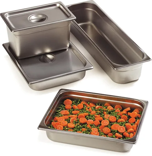 Miniatura 7 de Carlisle FoodService Products Durapan - Bandeja de acero inoxidable tamaño 1/4, Hotel Pan para catering, bufés, restaurantes, acero inoxidable, 6