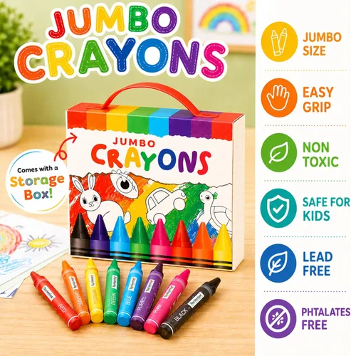 Miniatura 4 de TOYVENTIVE Libros para colorear y crayones para niños pequeños, juguetes y regalos de cumpleaños para niñas de 1 +, 2, 3, 4 años, niños pequeños