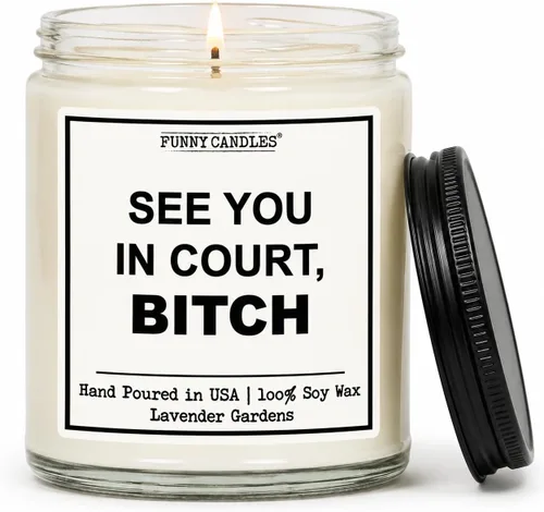 Miniatura 8 de Velas divertidas para regalo de despedida de colega para mujeres, hombres - “¡Felicidades! Lo lograste” – Aroma a lavanda y vainilla, vela de tarro