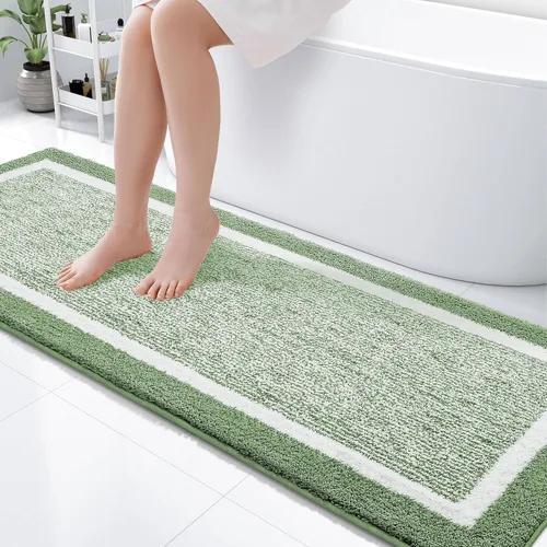 Miniatura 97 de OLANLY Alfombras de baño 24x16, tapete de baño de microfibra extra suave y absorbente, antideslizante, lavable a máquina, alfombra de baño esponjosa