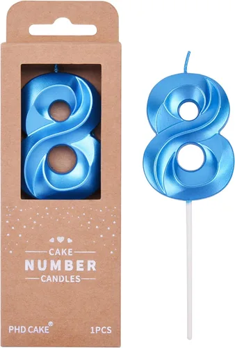 Miniatura 51 de PHD CAKE Velas de cumpleaños de 2 números de 7 cm de oro con diamantes, velas de número dorado, velas de número para pastel, celebración de fiesta