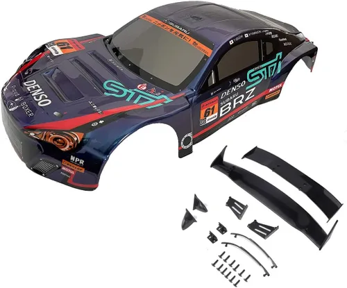 Miniatura 11 de Escala 1/10 RC pintada precortada Drift Racing Touring Onroad Carrocería de coche Ancho 7.480 in con accesorios de espejo retrovisor (VP rojo)
