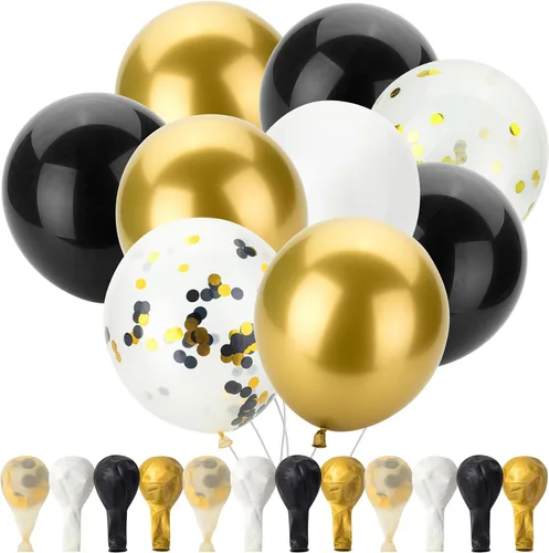 Miniatura 18 de Mr. Pen - Globos, 12 pulgadas, paquete de 54, negro, globos de fiesta