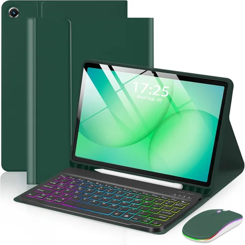 Miniatura 18 de Funda EAMPANG con teclado ratón para Samsung Galaxy Tab A9 Plus de 11 pulgadas (SM-X210/X215/X216/X218), teclado magnético desmontable USB-C