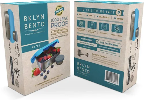 Miniatura 5 de Recipiente de alimentos de acero inoxidable y soporte para condimentos Tapa de silicona a prueba de fugas Fiambrera de metal Caja Bento