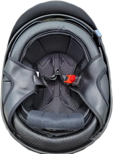 Miniatura 2 de Vega Warrior Casco de media cara para motocicleta con protector solar/Tamaño ajustable DOT Casco de calavera de media cara para bicicleta, crucero