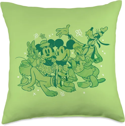 Miniatura 5 de Disney Mickey and Friends - Almohada verde para el día de San Patricio, 16.0 x 16.0 in, multicolor
