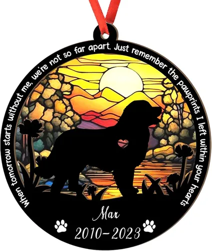 Miniatura 17 de Adorno personalizado para atrapasoles de sabueso afgano, adorno de Navidad de sabueso afgano – Regalo para perro amante, sabueso afgano