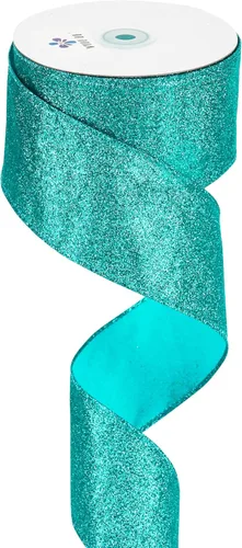 Miniatura 18 de MEEDEE Cinta Verde con Purpurina Cinta Verde con Alambre de 2.5 Pulgadas de Ancho Cinta Metálica de 25 Yardas Cinta Verde de Navidad Cinta Verde