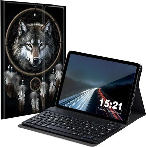 Miniatura 14 de Funda de teclado para Samsung Galaxy Tab S6 Lite 2022/2020, Galaxy Tab S6 Lite SM-P610/P613/P615/P619 con teclado Bluetooth inalámbrico desmontable