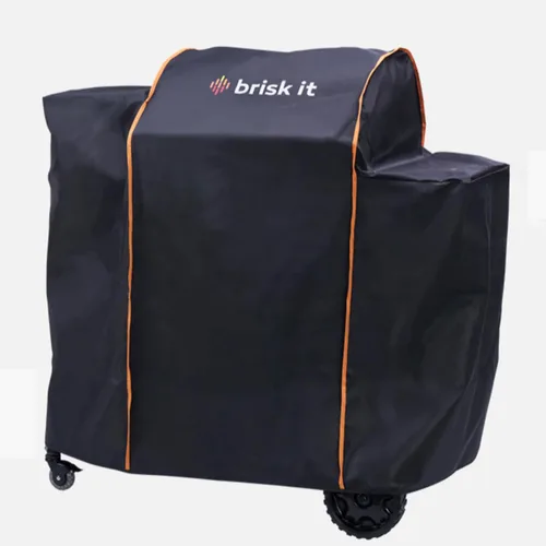 Miniatura 6 de Brisk It Cubierta de parrilla para parrilla de pellets de madera Zelos-450, cubierta de ahumador resistente e impermeable, cubierta para parrilla