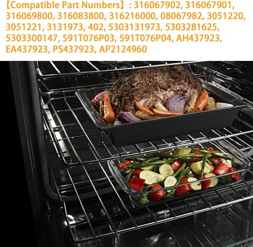 Miniatura 7 de 316067902 Estante para horno para Frigidaire, Kenmore Oven 316069800, 316083800,22-7/8" x 16-1/4"(2 unidades)