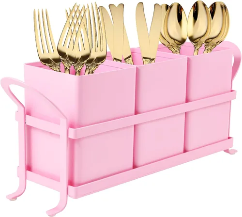 Miniatura 12 de NelyBet Organizador de cubiertos, cubiertos, organizador de utensilios de cocina y cajón de cubiertos para tenedores, cucharas, cuchillos - Perfecto