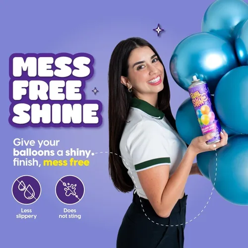 Miniatura 5 de Shiny Fiesta Party Shine Balloon Shine Spray, Spray de Silicona para Globos de Látex, Spray de Brillo para Globos, Impermeable, Sin Fragancia y Sin
