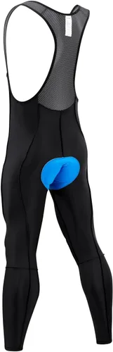 Miniatura 3 de qualidyne Pantalones de ciclismo para hombre, con acolchado 3D, mallas largas para ciclismo