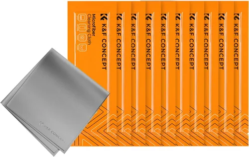 K&F Concept Paquete de 10 paños de limpieza de microfibra, paño para limpiar lentes de cámara, lentes, pantallas, cámaras, lentes, pantallas de TV