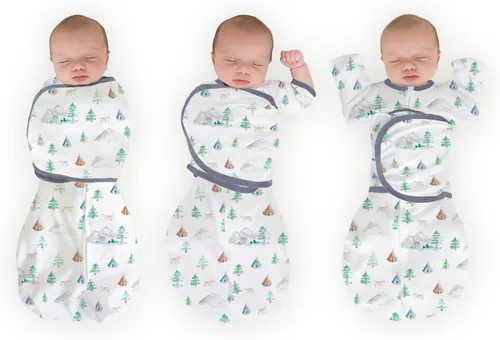 SwaddleDesigns Saco Envolvente Omni de 6 Vías con Brazos Arriba para Recién Nacido, Más Opciones para Calmar el Reflejo de Sobresalto, Mejora el