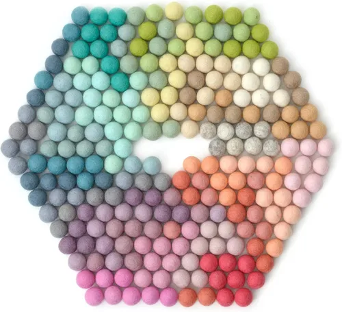 Miniatura 6 de Glaciart One Bolas de Fieltro con Pompón, Bolas de Fieltro de Lana (60 Piezas) 1.5 cm – 0.6 Pulgadas, Hechas a Mano en 30 Colores Pastel