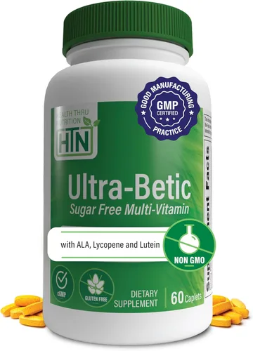 Health Thru Nutrition Ultra-Betic Multivitamínico 60 unidades | Apoya el nervio, la visión, la energía | con ALA, licopeno | Sin OMG, etiqueta