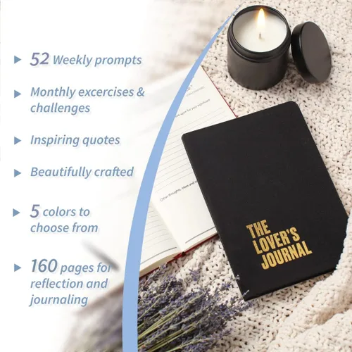 Miniatura 2 de The Lovers Journal - Diario para parejas, diario de matrimonio con indicaciones interactivas, citas motivacionales Diario guiado para parejas