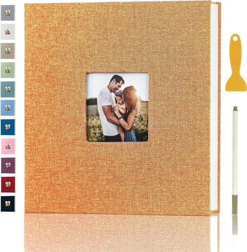 Miniatura 14 de Álbum de Fotos con Páginas Autoadhesivas para Fotos de 4x6 5x7 8x10 Pulgadas, Álbum de Fotos Magnético tipo Scrapbook con Páginas Adhesivas, Libros