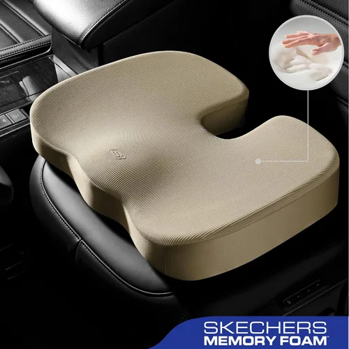 Miniatura 2 de Skechers Cojín de Espuma de Memoria para Asiento, Cojín para Silla de Oficina para Alivio del Dolor de Coxis, Almohada para Glúteos para Silla