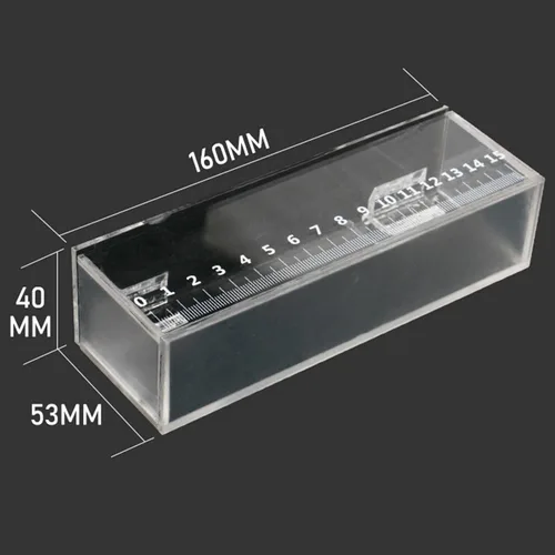 Miniatura 2 de MagiDeal Caja de visualización de peces de pesca de acrílico con tapa, mini acuario al aire libre e interior, pequeña, portátil, caja segura