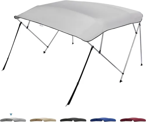Miniatura 10 de KEMIMOTO Bimini Top para barco, Cubiertas Bimini Tops de Lona de Grado Marino 600D Toldo para Barco con 6 pies de Longitud 54 pulgadas - 96 pulgadas