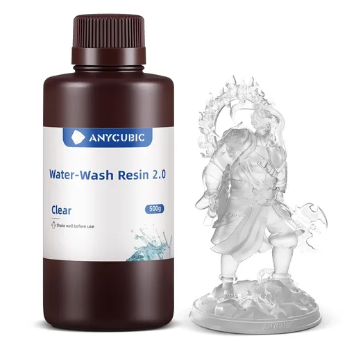 Miniatura 16 de ANYCUBIC Resina de impresora 3D lavable al agua 2.0, resina 3D de alta precisión de 405 nm, resina de fotopolímero de baja contracción para Gris
