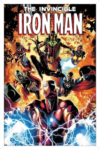 Miniatura 14 de Trends International Marvel Comics Iron Man - Póster de pared Invincible Iron Man #11, 22.4 pulgadas de largo x 14.7 pulgadas, versión enmarcada
