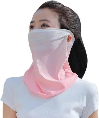 Miniatura 9 de Protector facial unisex UV multiusos protector para el cuello, polaina elástica para la cara con bucles para las orejas