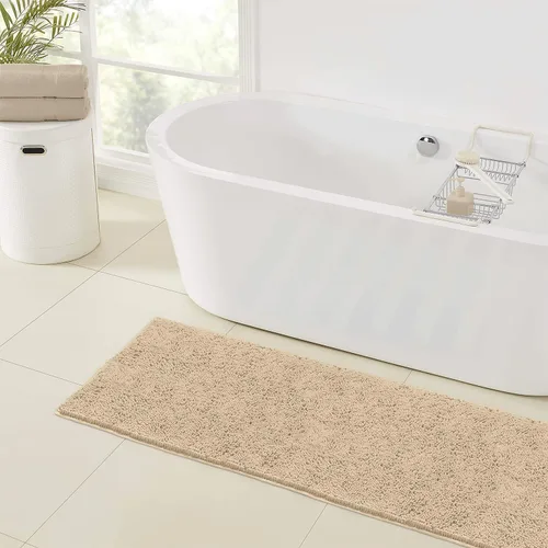 Miniatura 77 de LuxUrux Tapete de microfibra afelpada, de felpilla extrasuave, pelo largo de 1 pulgada, muy absorbente, para baño o ducha, lavar y secar a máquina