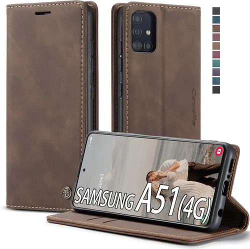 Miniatura 11 de Funda tipo cartera para Samsung Galaxy A51 4G, con soporte magnético, funda protectora de cuero estilo libro, duradera, a prueba de golpes
