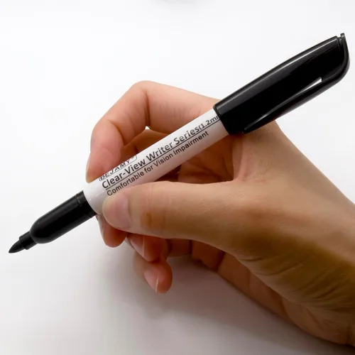 Miniatura 7 de Punta bala de 0.047 pulgadas, paquete de 3, tinta negra a base de agua) Clear-View Writer Bold Writer, herramienta de escritura de baja visión