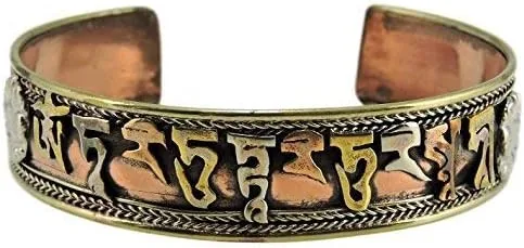 Miniatura 2 de Pulsera de yoga tibetana hecha a mano con tres metales