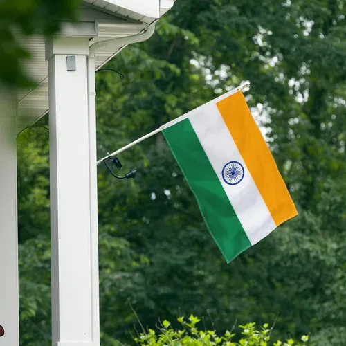 Miniatura 6 de XIFAN Bandera india prémium de 3 x 5 pies, para exteriores, grande, de doble cara, resistente, nailon 210D, bordado, bandera india nacional y país