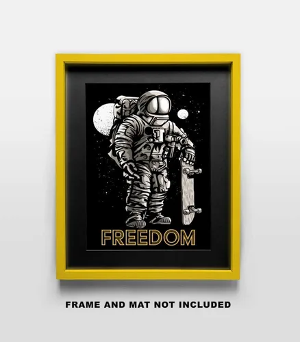 Miniatura 6 de Freedom Skateboarding Fine Art Print- 11x14 Unframed Wall Art Print- Gift for Skateboard Fans, Future Astronauts, Astronomers, Science Lovers