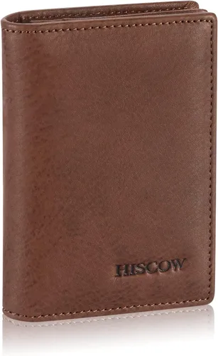 Miniatura 27 de Funda de piel para tarjetas de visita para hombres y mujeres, piel de becerro italiana Café