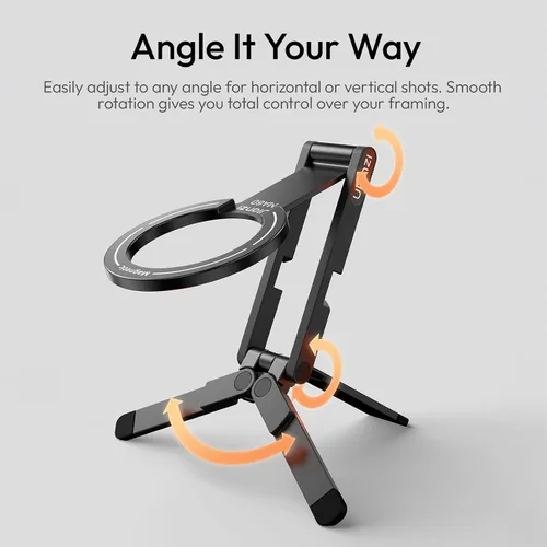 Miniatura 2 de ULANZI MA60 - Soporte magnético de trípode para iPhone - Mini trípode de smartphone de aluminio para teléfono celular, soporte de bolsillo