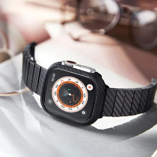 Miniatura 8 de PITAKA Funda para Apple Watch Ultra 3/2/1, Funda Exquisita Minimalista y Delgada para Apple Watch Ultra de 49 mm - Hecha de Fibra de Aramida
