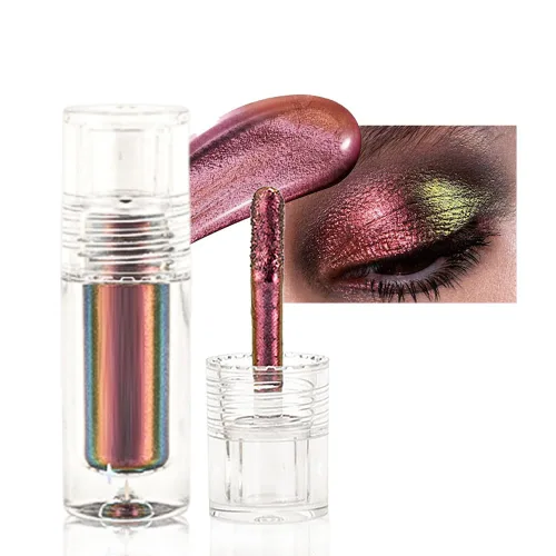 Miniatura 12 de evpct Paleta de maquillaje para sombras de ojos con brillo de camaleón verde bosque, purpurina metálica, efecto duocromático, multicromático
