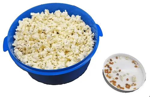 Miniatura 3 de Kernel Katcher - Cuenco para palomitas de maíz, inventado por dentistas, apto para lavavajillas, material reciclado (negro)