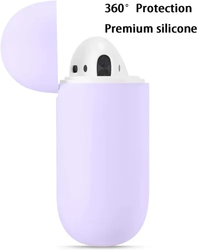 Miniatura 2 de Funda de protección para Airpods Funda de silicona ultrafina compatible con Airpods 1 y AirPods 2 (morado)