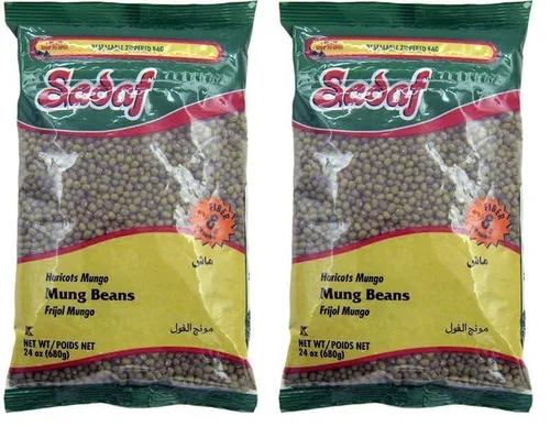 Miniatura 2 de Sadaf Frijoles Mungos - 24 onzas - Frijoles Mungos verdes enteros para brotar y cocinar - Green Gram Maash - Natural, vegano, kosher - Producto