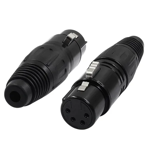 Miniatura 4 de Hordion Adaptador de enchufe de micrófono de conector hembra XLR de 4 pines, conector de micrófono, conector de cable XLR, reemplazo de enchufe
