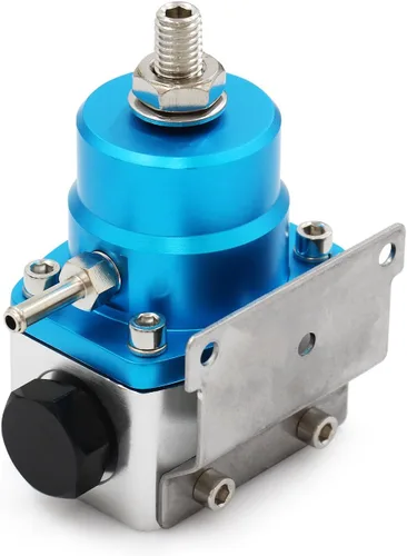 Miniatura 5 de Kit de regulador de presión de combustible EFI universal ajustable con manómetro de presión de combustible de 0-160 psi y kit de conectores de Azul