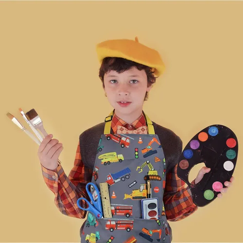 Miniatura 4 de Delantal para niños - cocina, jardinería, artista, pintura, limpieza, horneado, cerámica, chef, cocina, regalo para niños, niñas Camión